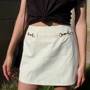 Espada Cream Mini Chain Skirt